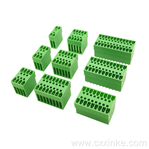 3.81MM pitch double layer PCB terminal block right angle socket